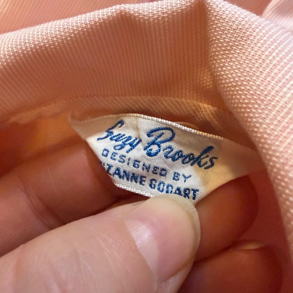 Suzy Brooks Suzanne Godart Vintage Girls Pink Lace Trim‎ Swing Coat Jacket Retro